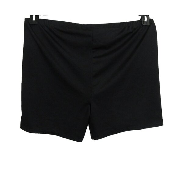Aquabelle Swimsuits for All Swim Board Shorts Womens Plus 26 Black Elastic Waist - Picture 2 of 5